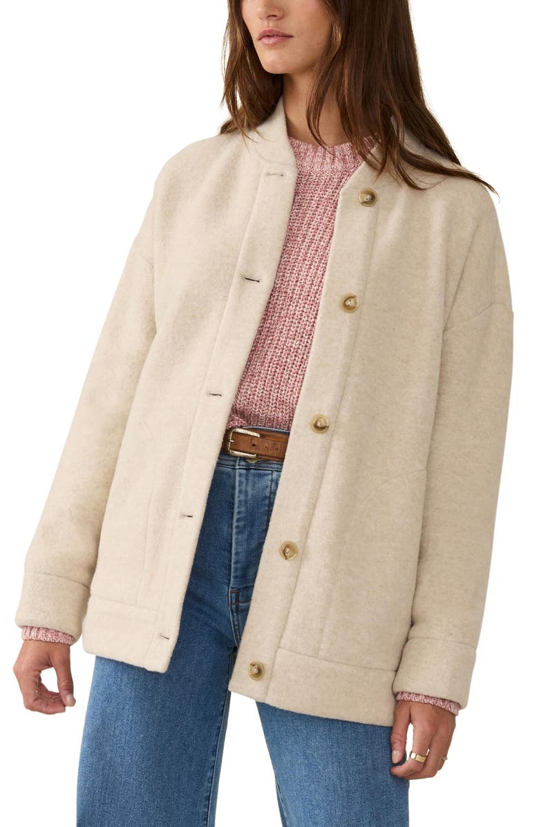 Faherty Pacific Knit Jacket, Alternate, color, Oat Melange