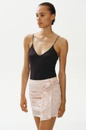 H&M Appliquéd Mini Skirt