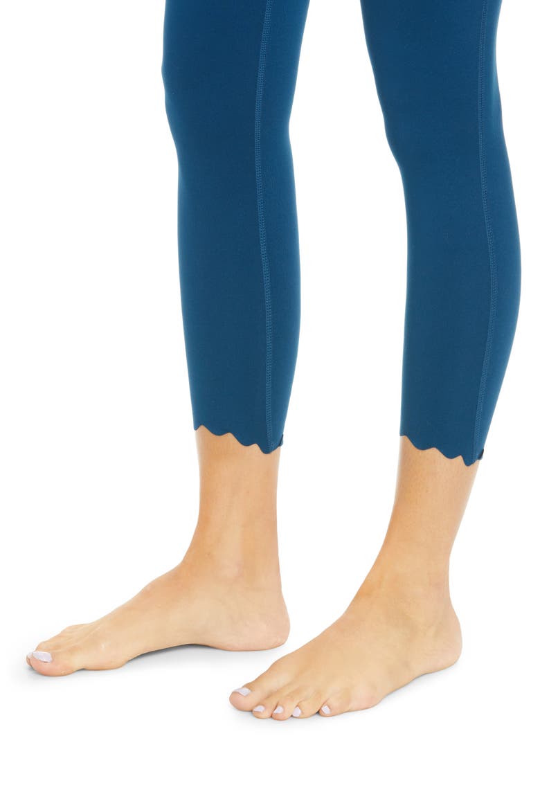Scalloped Studio Lite 7/8 Leggings, Alternate, color, BLUE AURORA