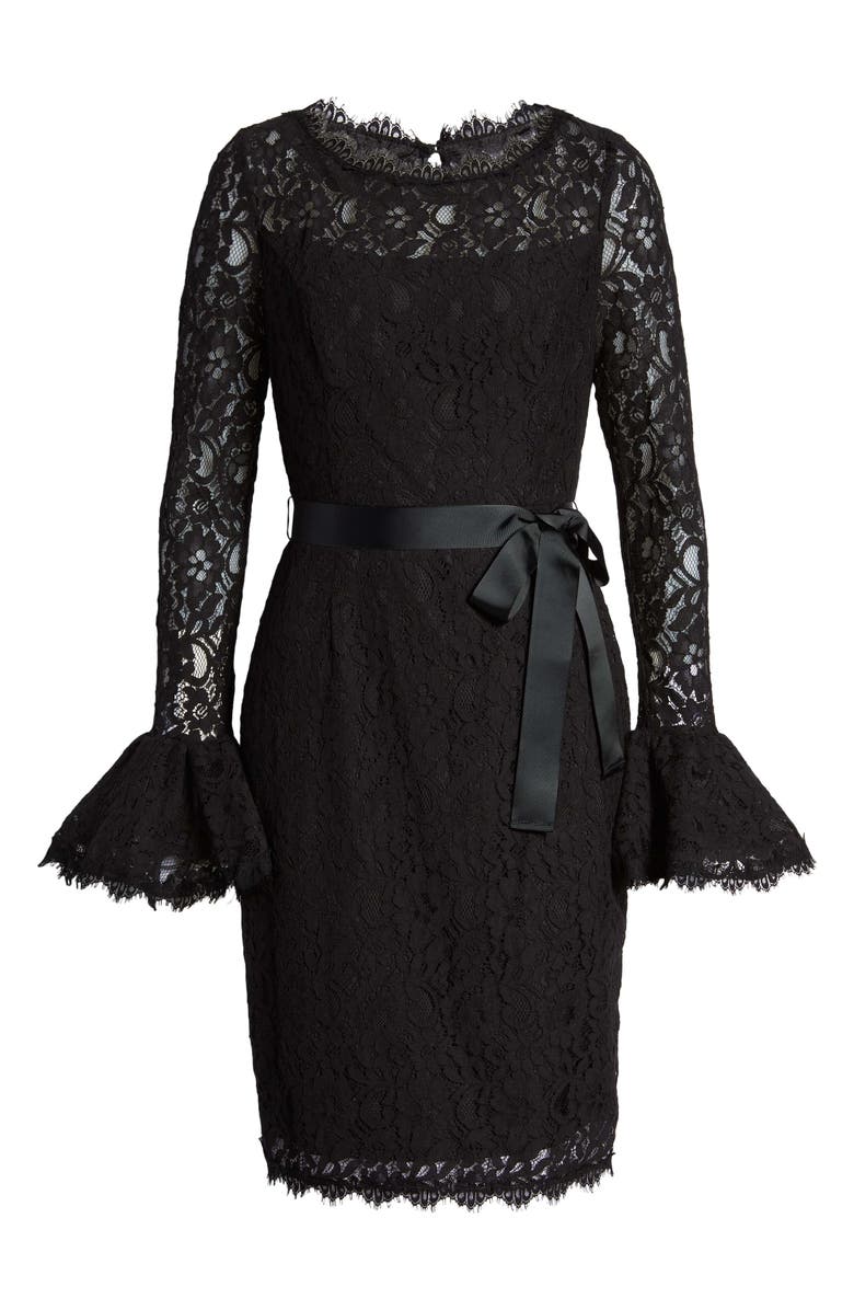 Shani Long Sleeve Lace Sheath Dress, Alternate, color, 