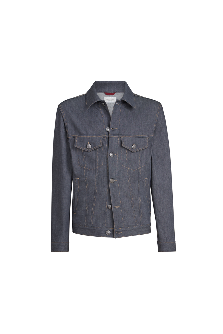 Denim four-pocket jacket, Alternate, color, Medium Grey