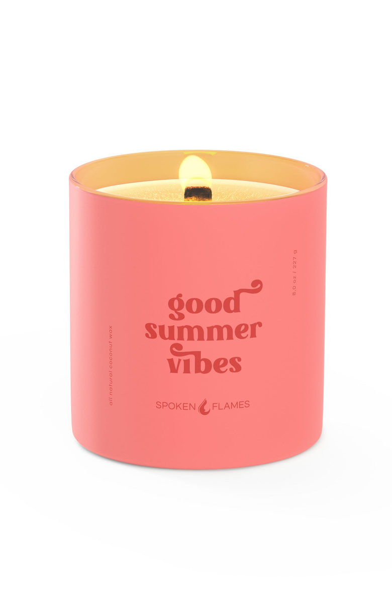 Spoken Flames Good Summer Vibes Candle, Main, color,
