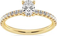 Badgley Mischka Collection Oval Cut Lab Created Diamond Pavé Ring - 7/8 ctw.
