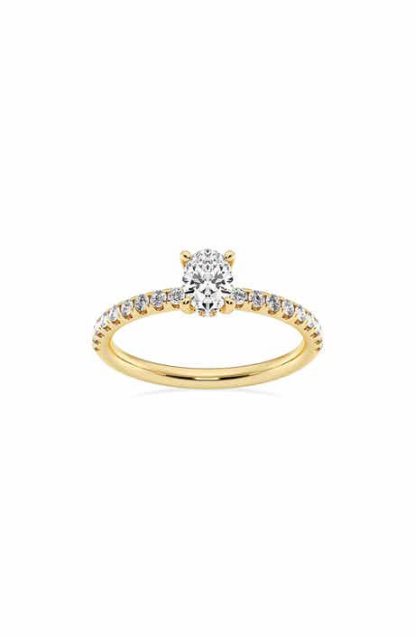 Badgley Mischka Collection Oval Cut Lab Created Diamond Pavé Ring - 7/8 ctw.