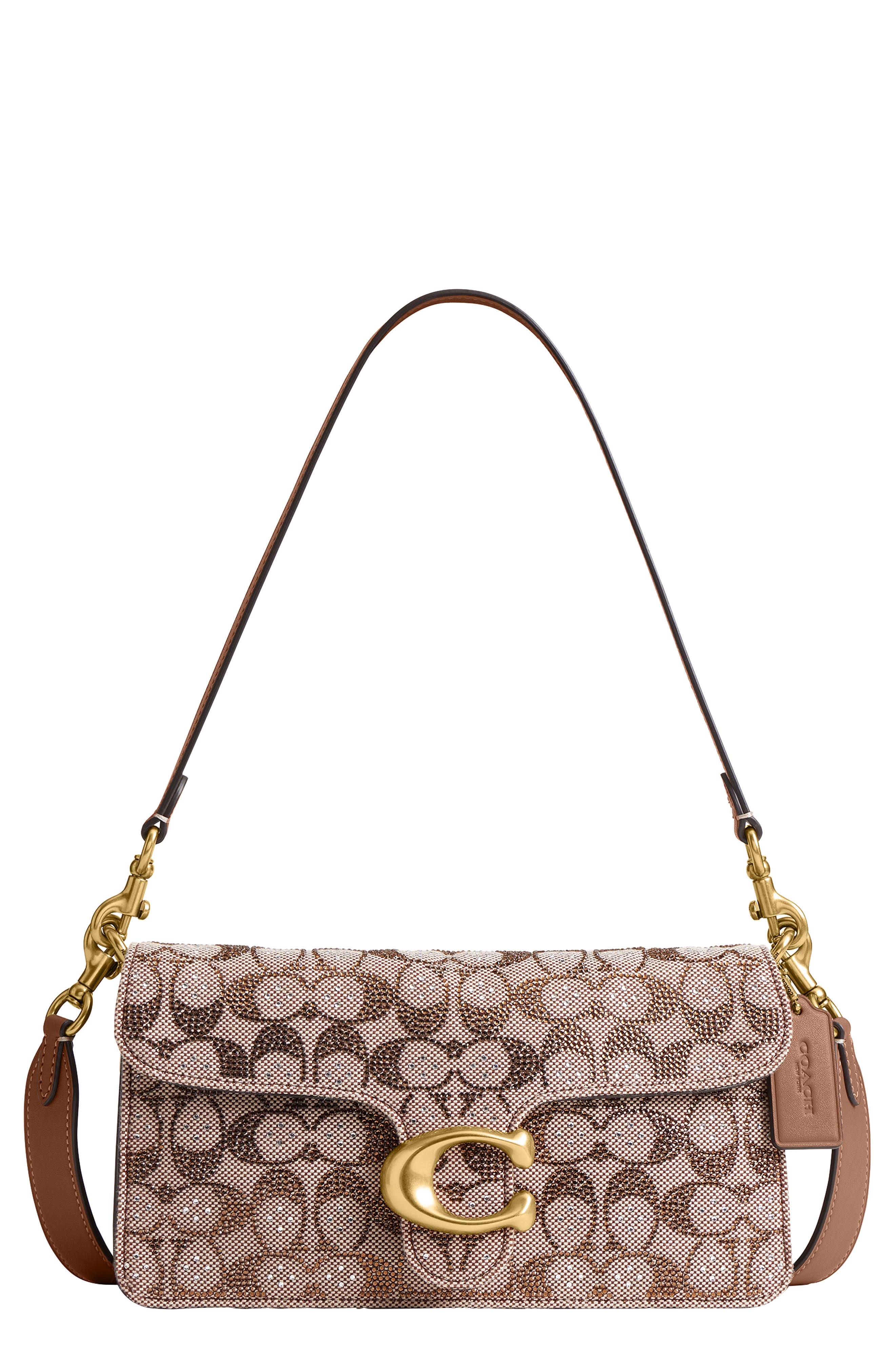 COACH Tabby 26 Signature Crystal Jacquard Shoulder Bag, Main, color, 