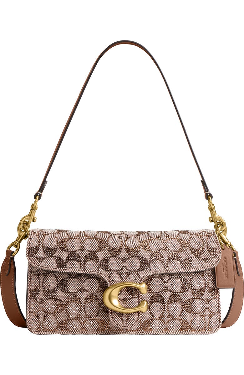 COACH Tabby 26 Signature Crystal Jacquard Shoulder Bag, Main, color,