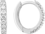 EFFY Sterling Silver Diamond Huggie Hoop Earrings