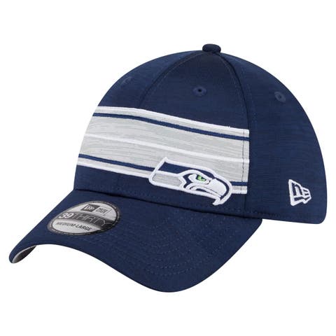 Men's New Era  College Navy Seattle Seahawks Stripes 39THIRTY Flex Hat