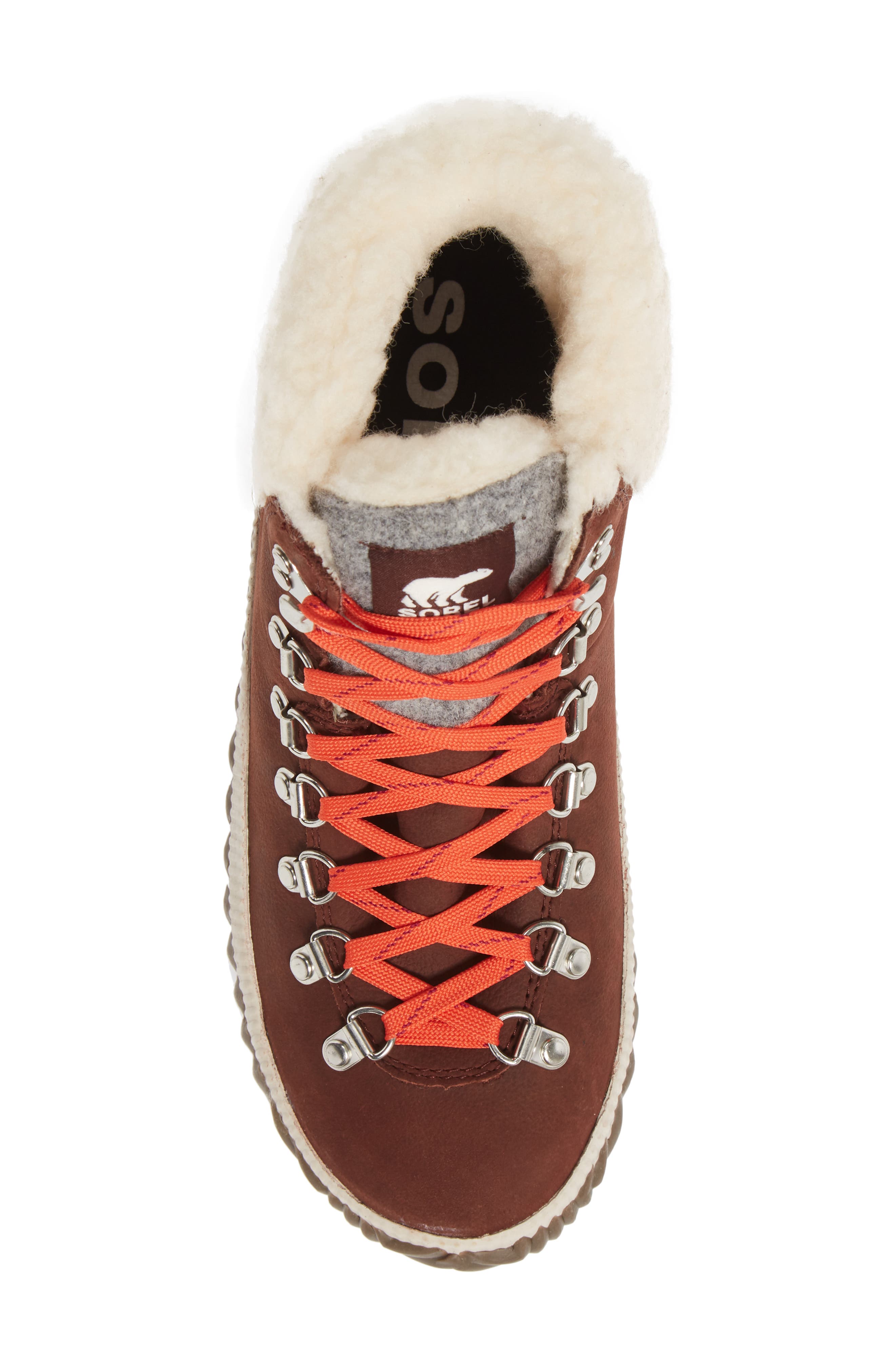 Out 'N About™ Conquest Waterproof Bootie with Faux Fur Trim, Alternate, color, REDWOOD