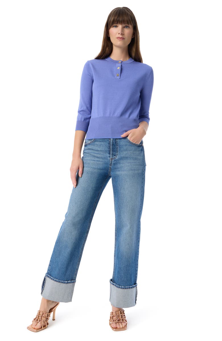 DO by Dee Ocleppo Tessa Henley Sweater, Alternate, color, Baja Blue