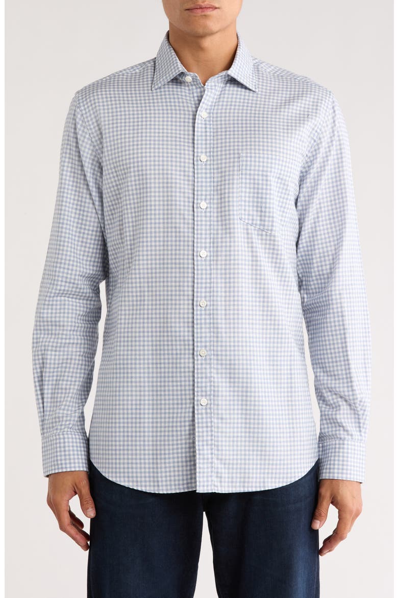 Burnbrae Sport Fit Button-Up Shirt, Main, color, BLUESTONE