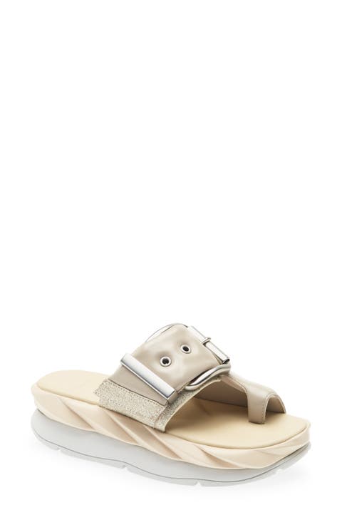 Mellow Glow Leather Slide Sandal