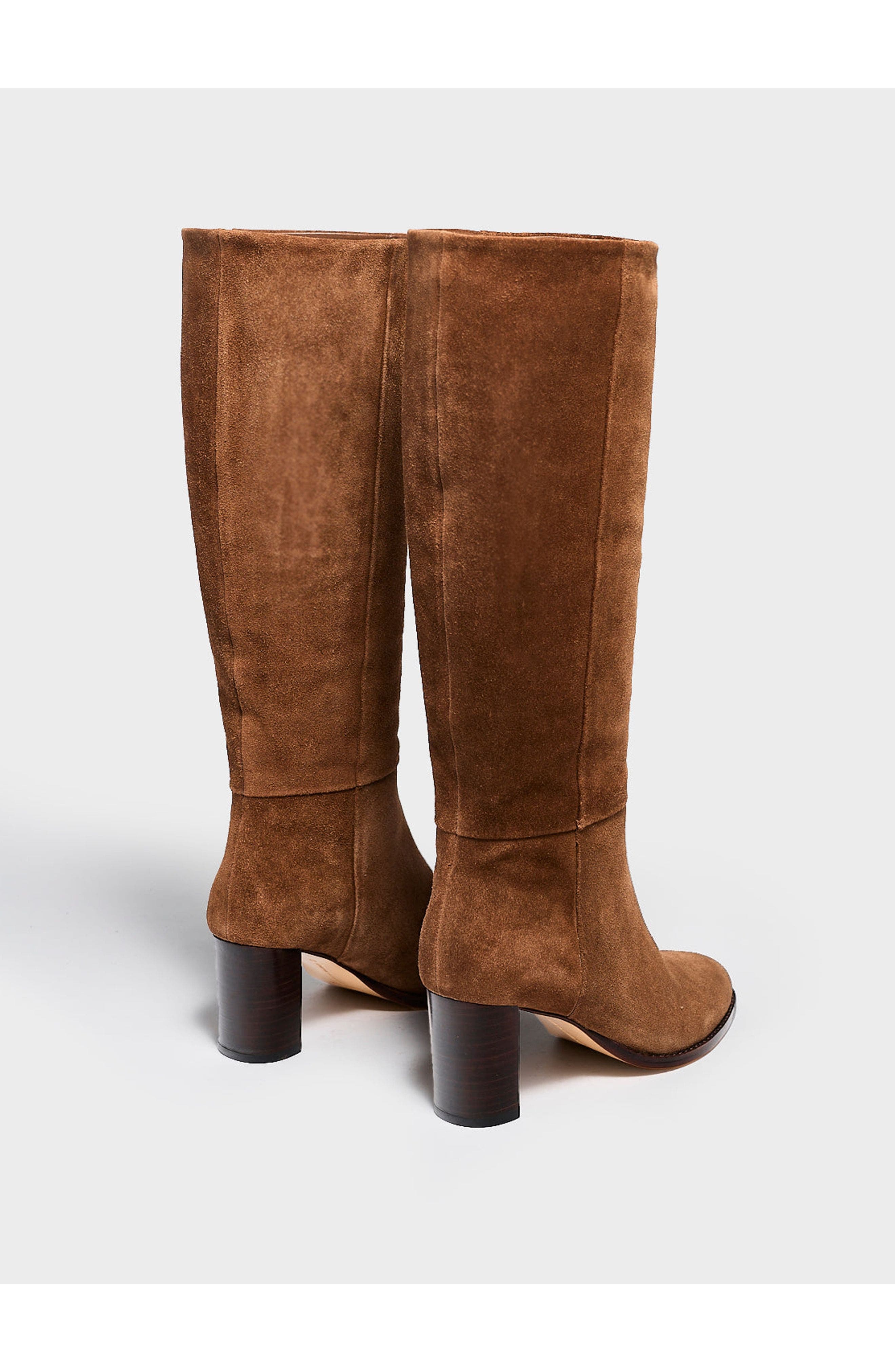 MARION PARKE Catherine 70 Scrunch Boot Suede, Alternate, color, Mocha