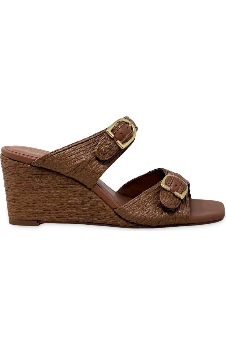 SHUSHOP Ignacia Wedge Slide Sandal, Alternate, color, Brown Woven