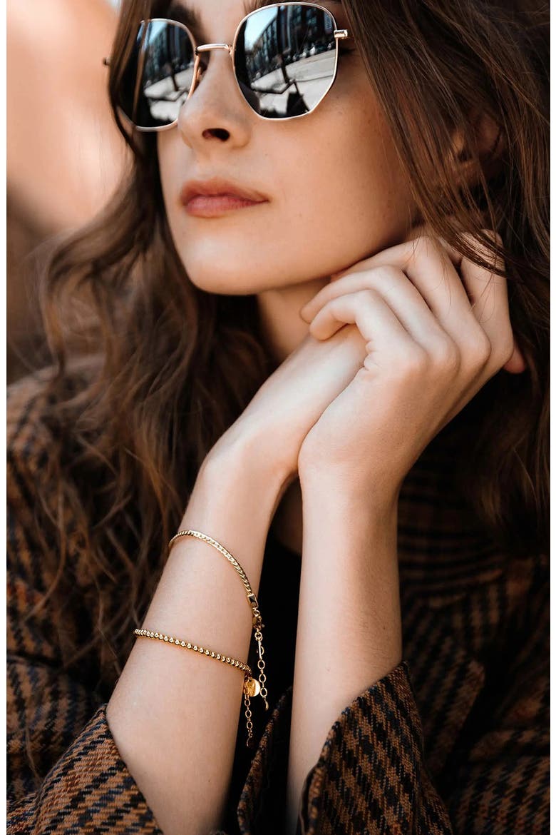 The Beaded Chain Bracelet, Alternate, color, GOLD