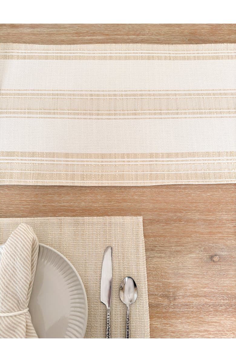 Anaya Beach Club Stripe Indoor Outdoor Table Runner, Alternate, color,