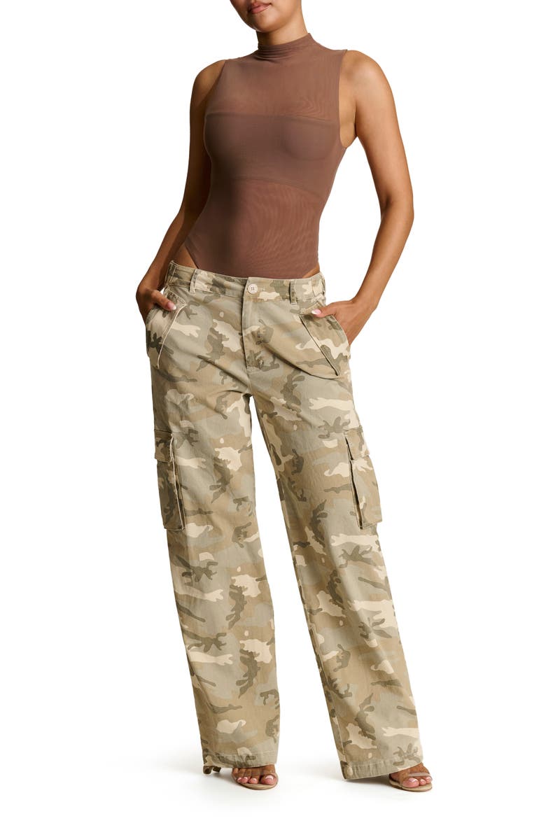 Naked Wardrobe Cargo Pants, Alternate, color, Natural Camo
