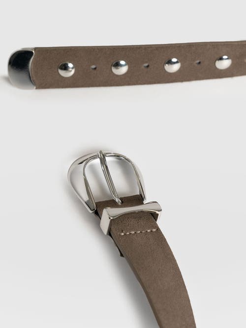 Saint + Sofia Roxie Studded Belt In Brown