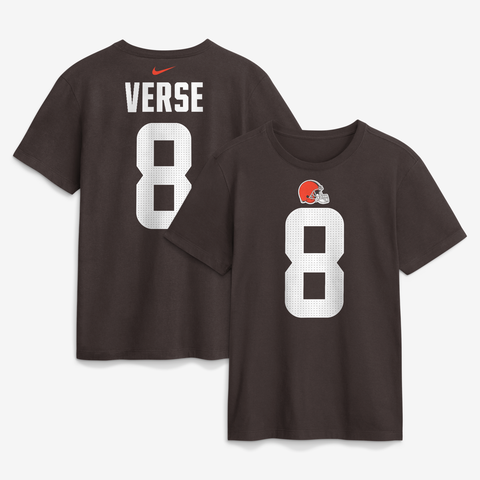Men's Nike Jared Verse Brown Cleveland Browns Name & Number T-Shirt