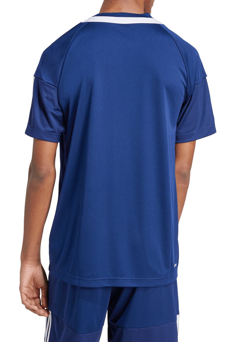 Sereno AEROREADY 3-Stripes T-Shirt, Alternate, color, DARK BLUE/ WHITE