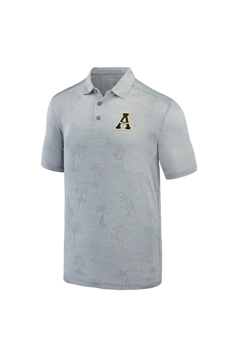 Men's Tommy Bahama Gray Appalachian State Mountaineers Sport Palm Coast Palmera IslandZone Polo, Alternate, color, Gray