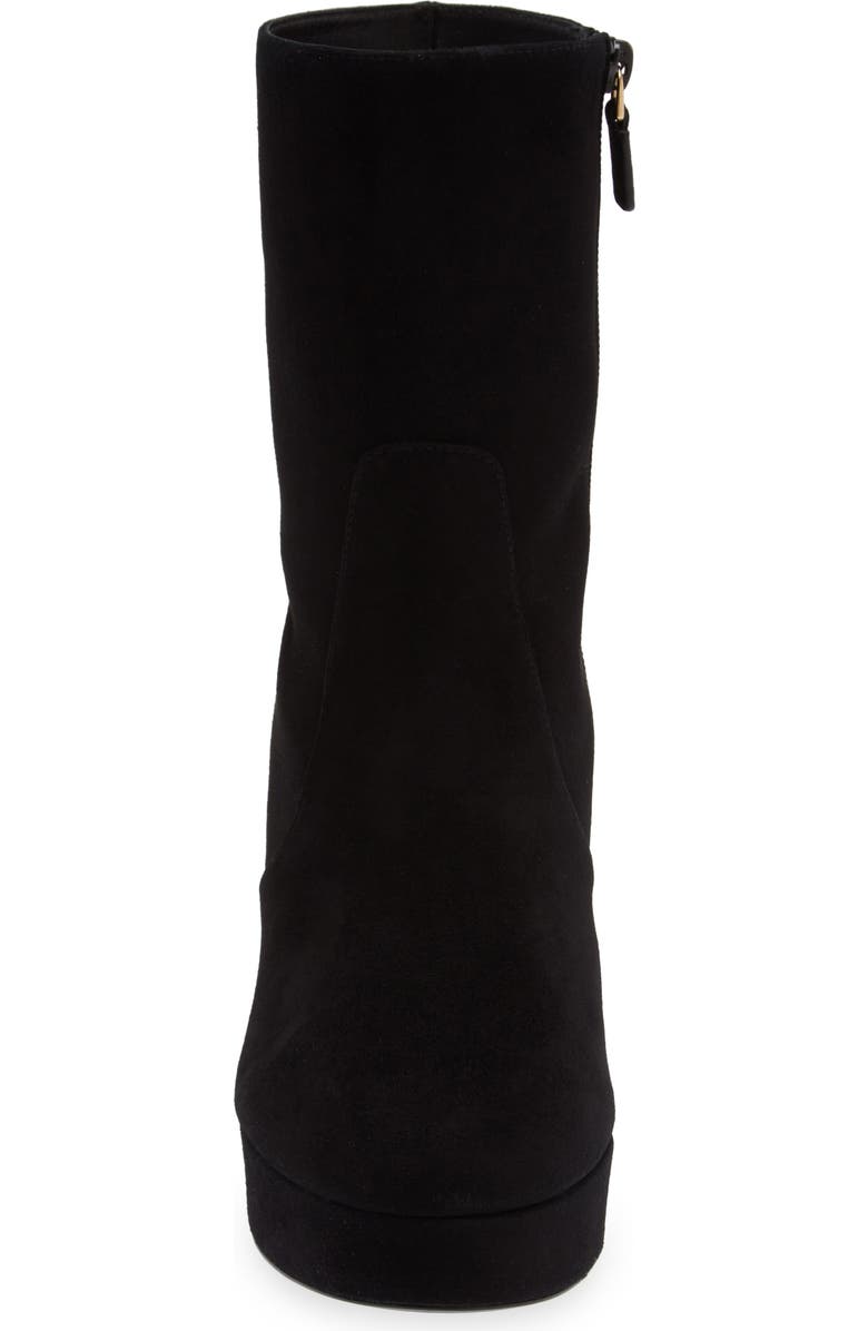 Stuart Weitzman Dayna Platform Bootie, Alternate, color, Black Suede