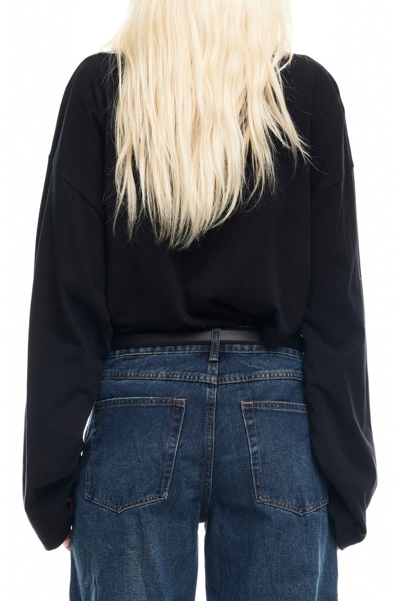 Bloom Long Sleeve Knit Shirt, Alternate, color, ONYX