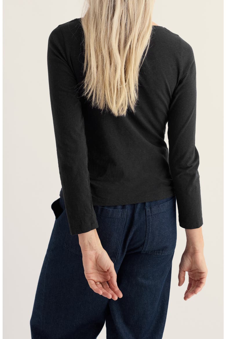 Easel Stretch Organic Cotton Top, Alternate, color, ONYX