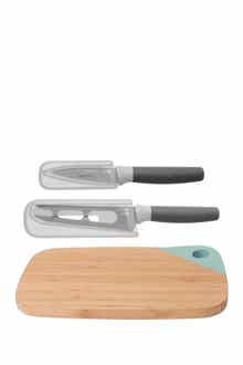 BergHOFF Green/Grey Leo 3-Piece Knife and Cutting Board Set