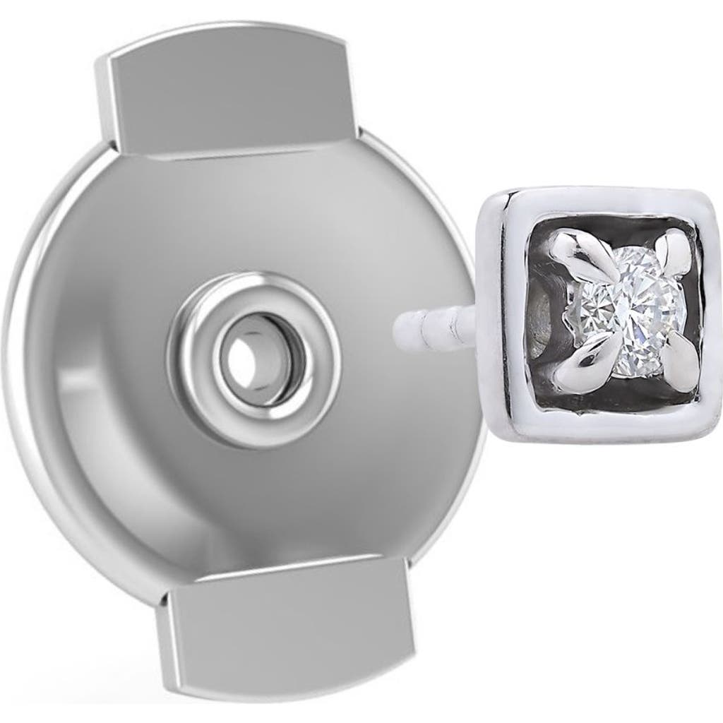 Seed2stone Edgy Back-off Stud In Silver