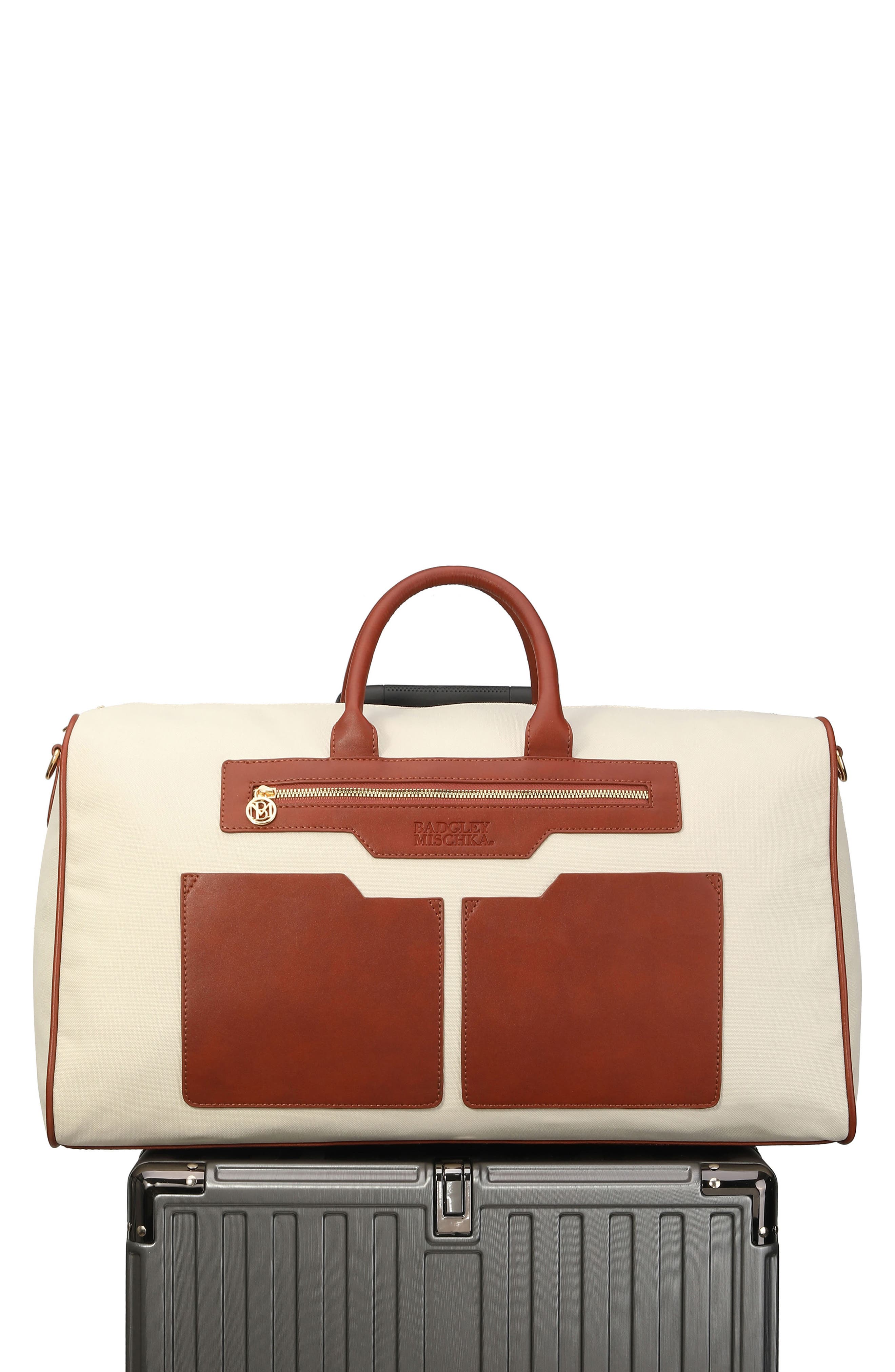 Badgley Mischka Collection Juliet X-Large Canvas Duffle Bag, Alternate, color, 