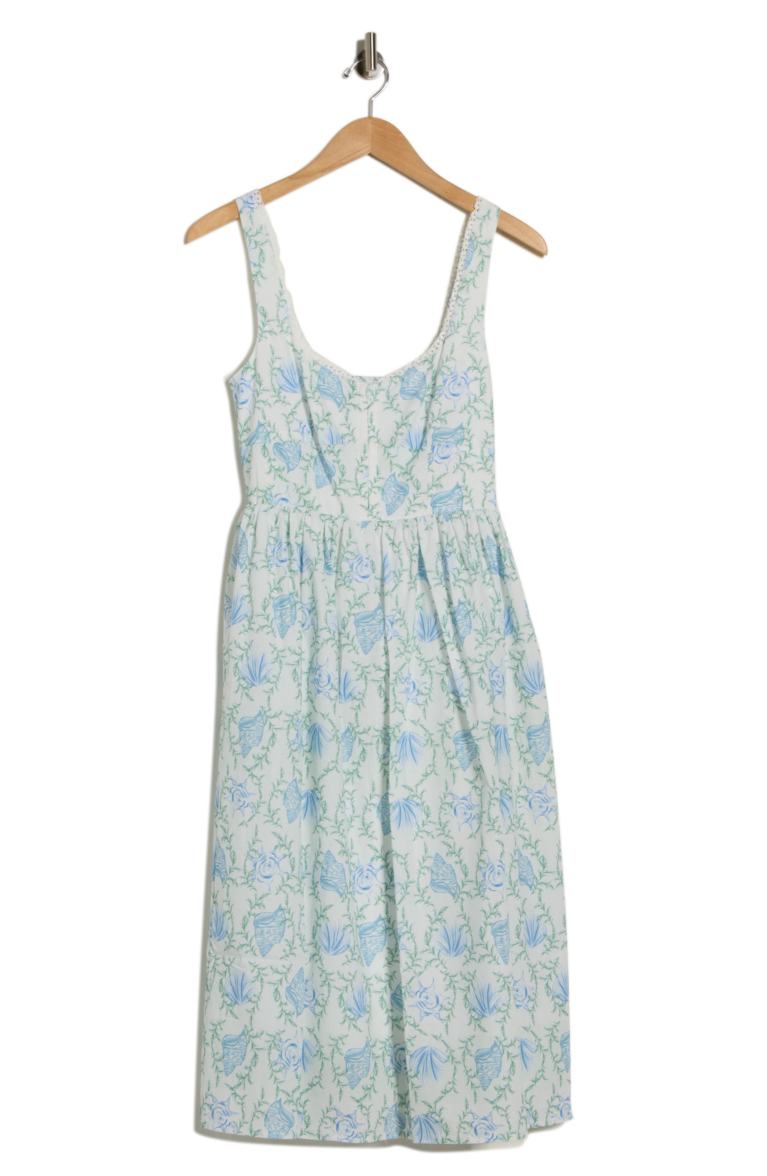 Lush Floral Corset Fit & Flare Midi Dress