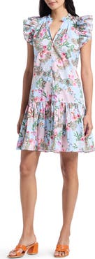 Robert Graham Savannah Floral Paisley Cap Sleeve Shift Dress