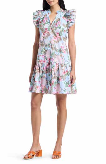 Savannah Floral Paisley Cap Sleeve Shift Dress