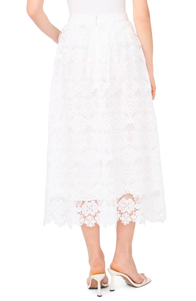 Ted Baker Lace Midi Skirt, Alternate, color, Ultra White