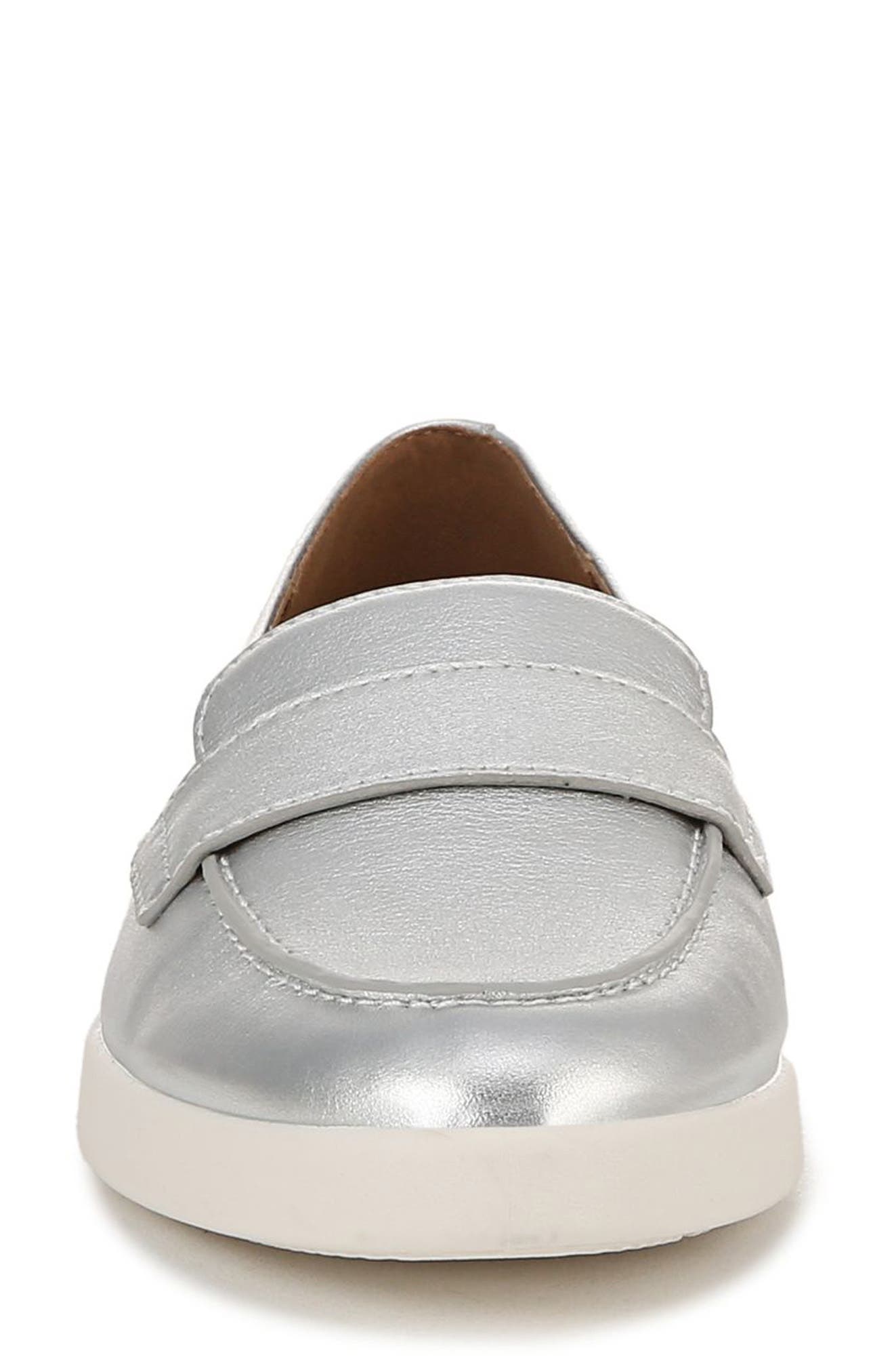Naturalizer Karis Loafer, Alternate, color, Silver