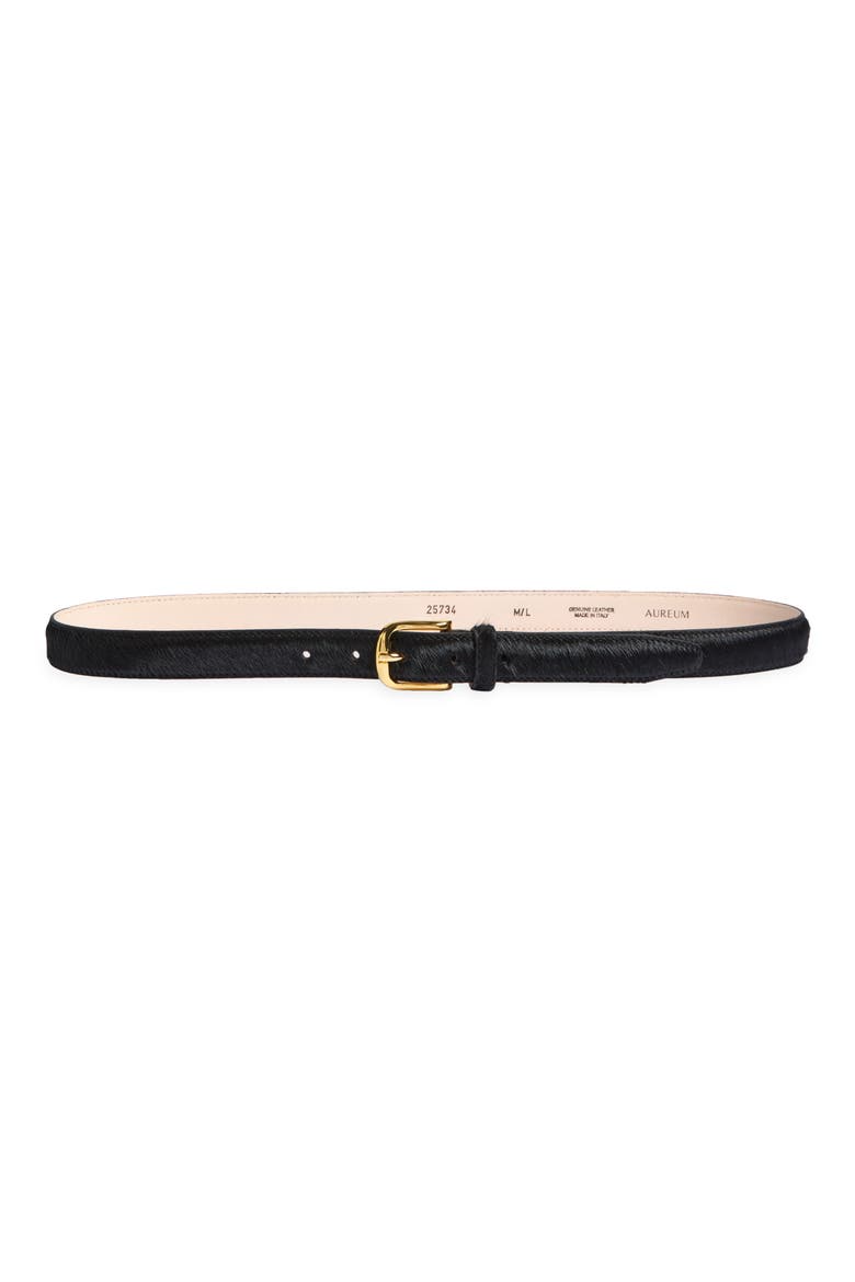 No. 14 Genuine Calf Hair Belt, Main, color, BLACK/ GOLD