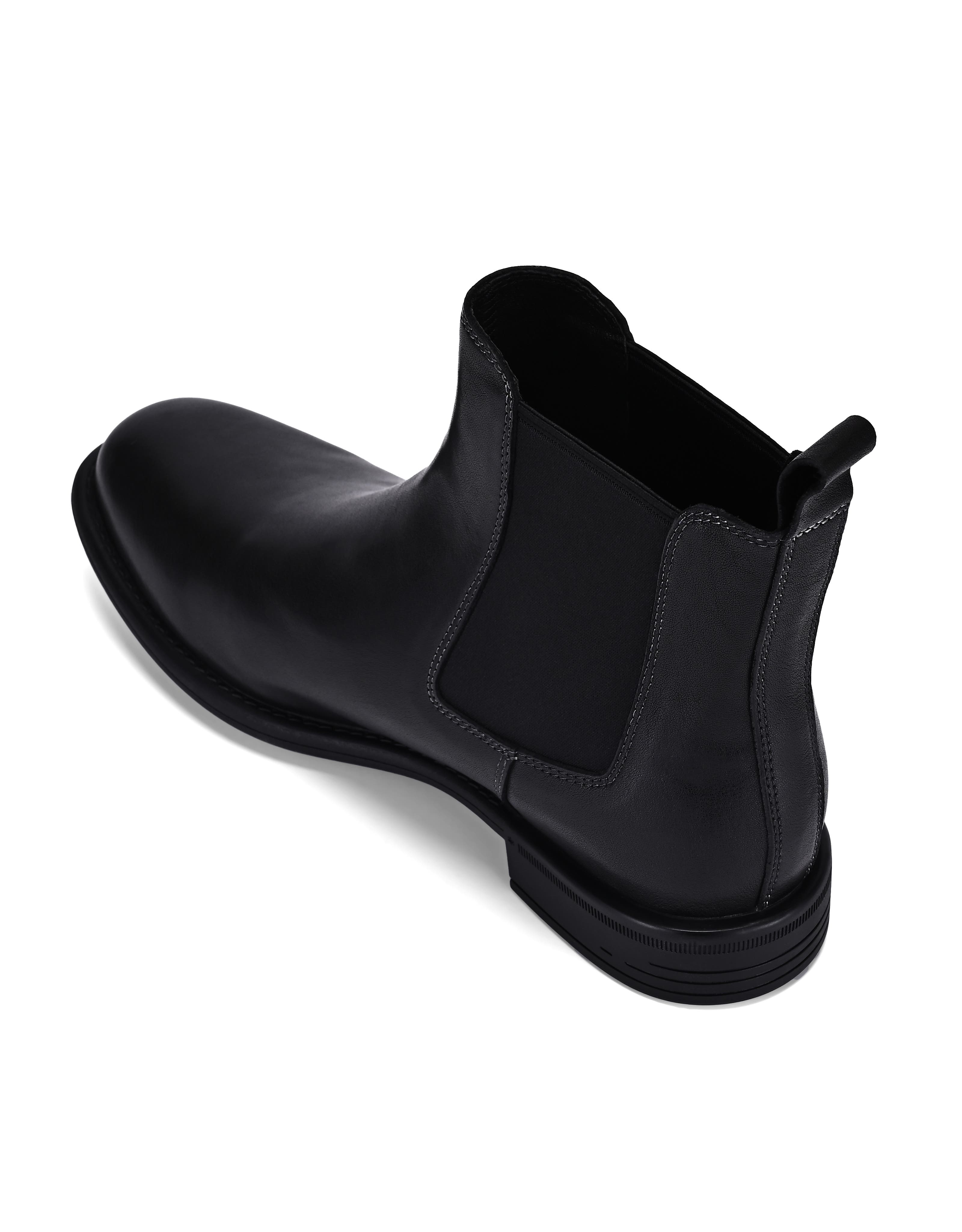 OLD TREND Classic Genuine Leather Versatile Everyday Chelsea Boot, Alternate, color, Black