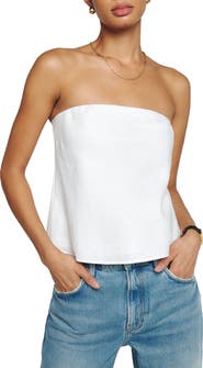 Reformation Spritz Linen Tube Top
