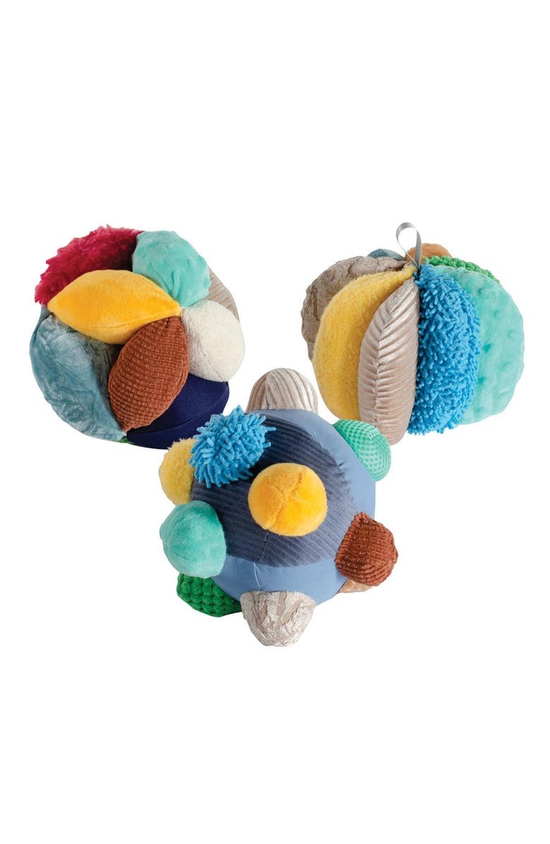 Kaplan Early Learning Company Knots and Knobs Plush Balls - Set of 3, Main, color, Multicolored