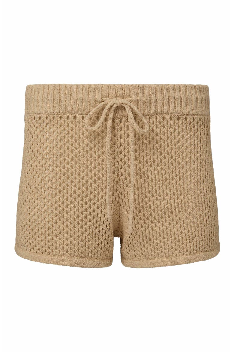 Crochet Knit Micro Short, Alternate, color, SANDSHELL