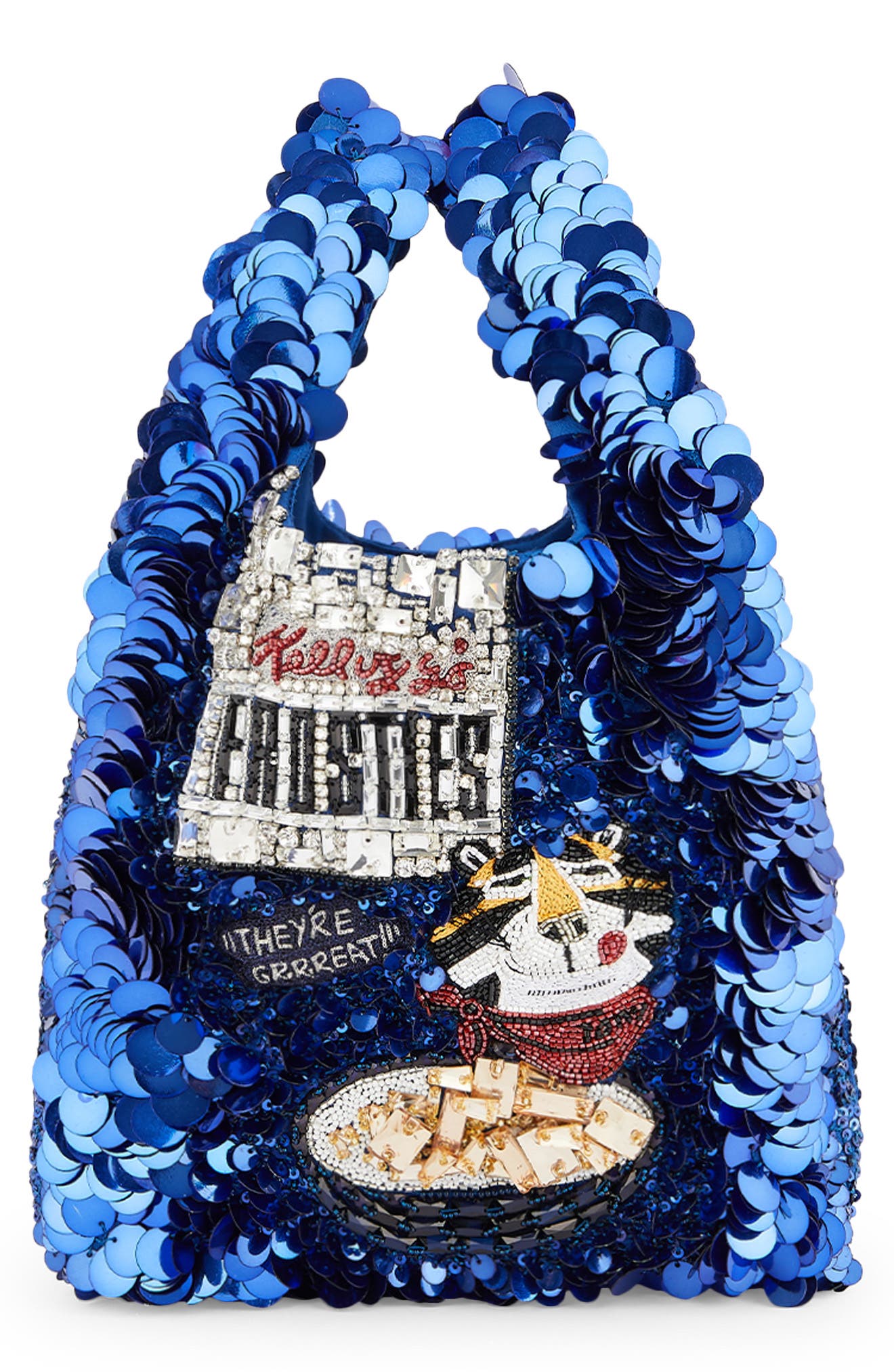 Anya Hindmarch Tony the Tiger Toasties Paillette Tote Bag, Main, color, 