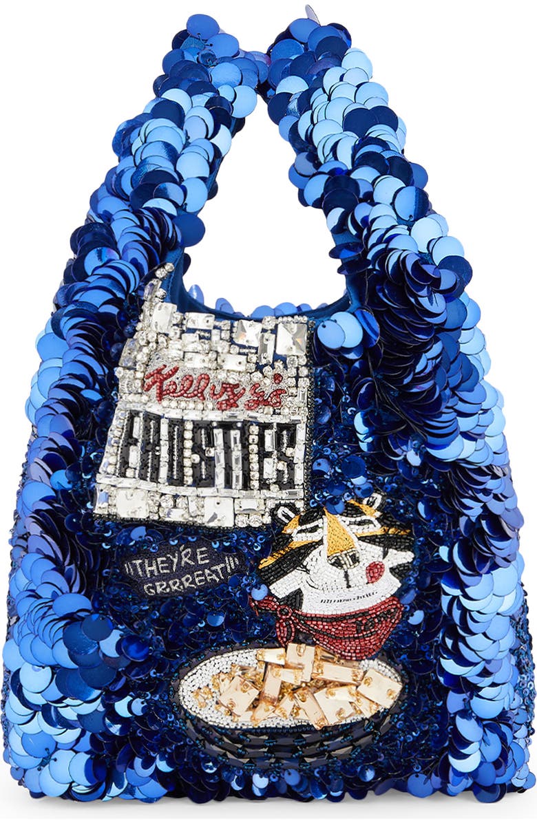 Anya Hindmarch Tony the Tiger Toasties Paillette Tote Bag, Main, color,