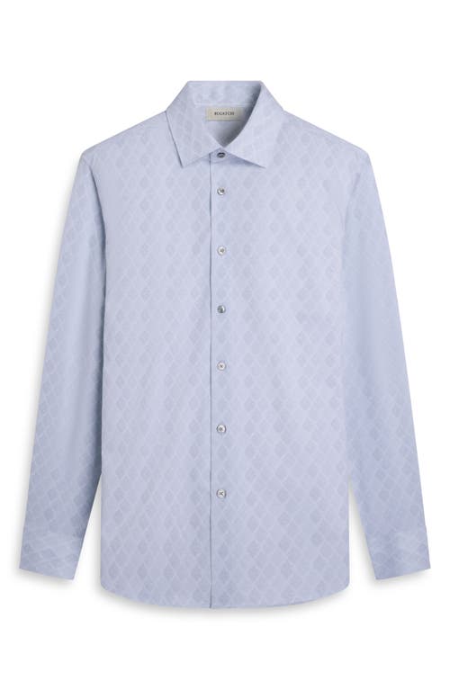 Bugatchi James Ooohcotton® Leaf Print Button-up Shirt In White