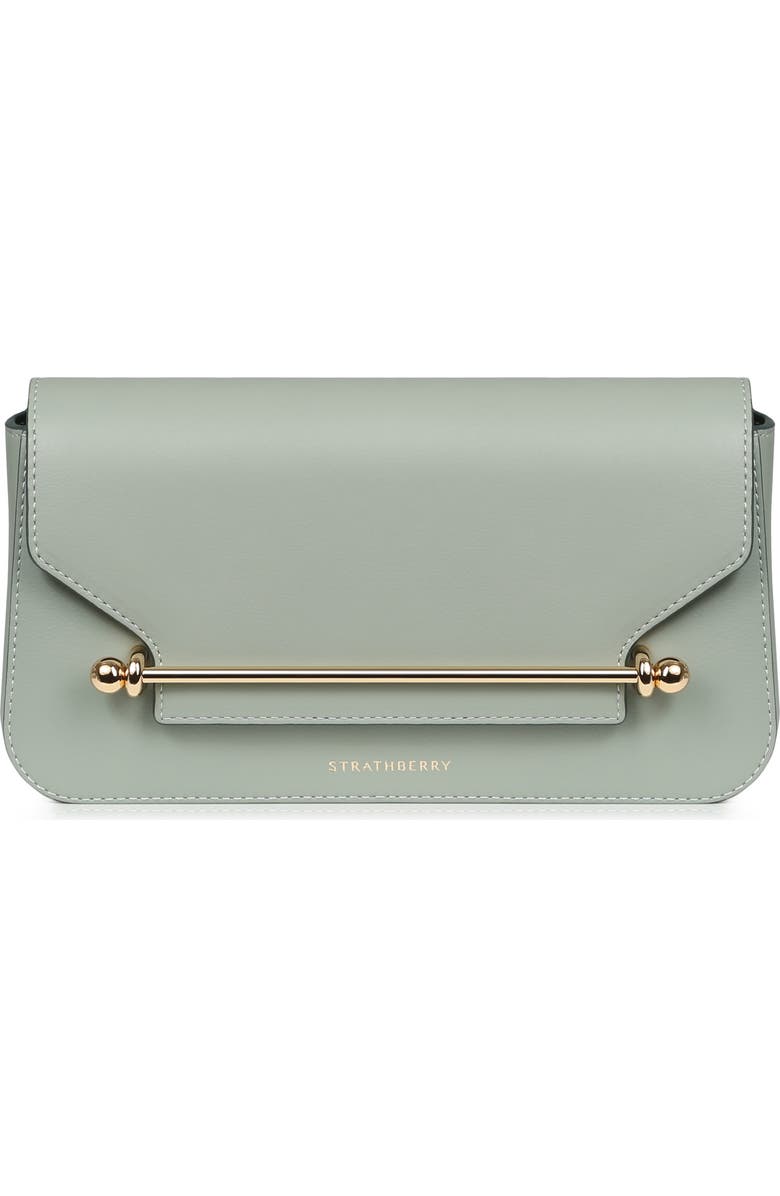 Strathberry East/West Baguette Leather Shoulder Bag, Main, color,