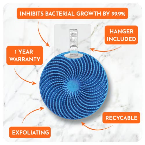 Swirl Scrubber Antimicrobial Silicone Body Scrubber In Multi