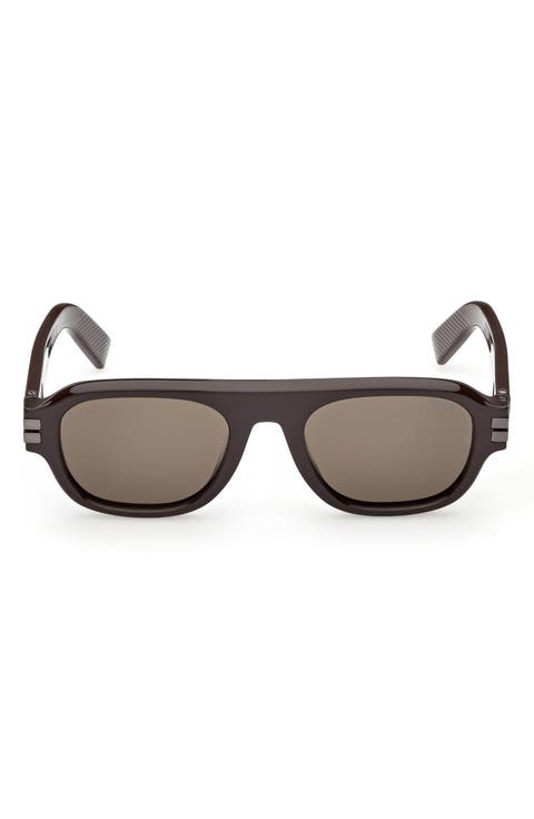 53mm Geometric Sunglasses