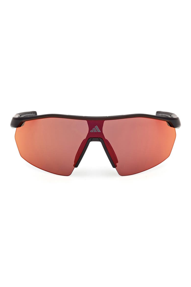 00mm Shield Sunglasses, Main, color, MATTE BLACK / ROVIEX MIRROR