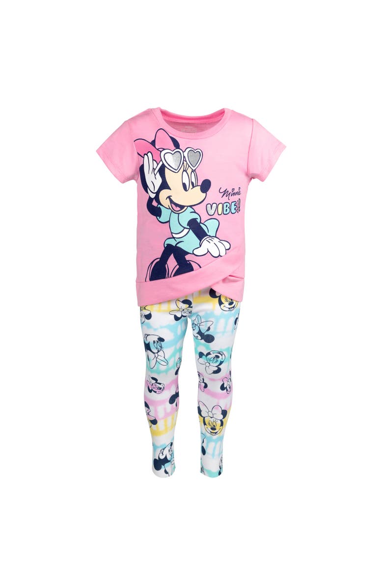 Disney T-Shirt & Leggings Set, Alternate, color, Blue/Pink