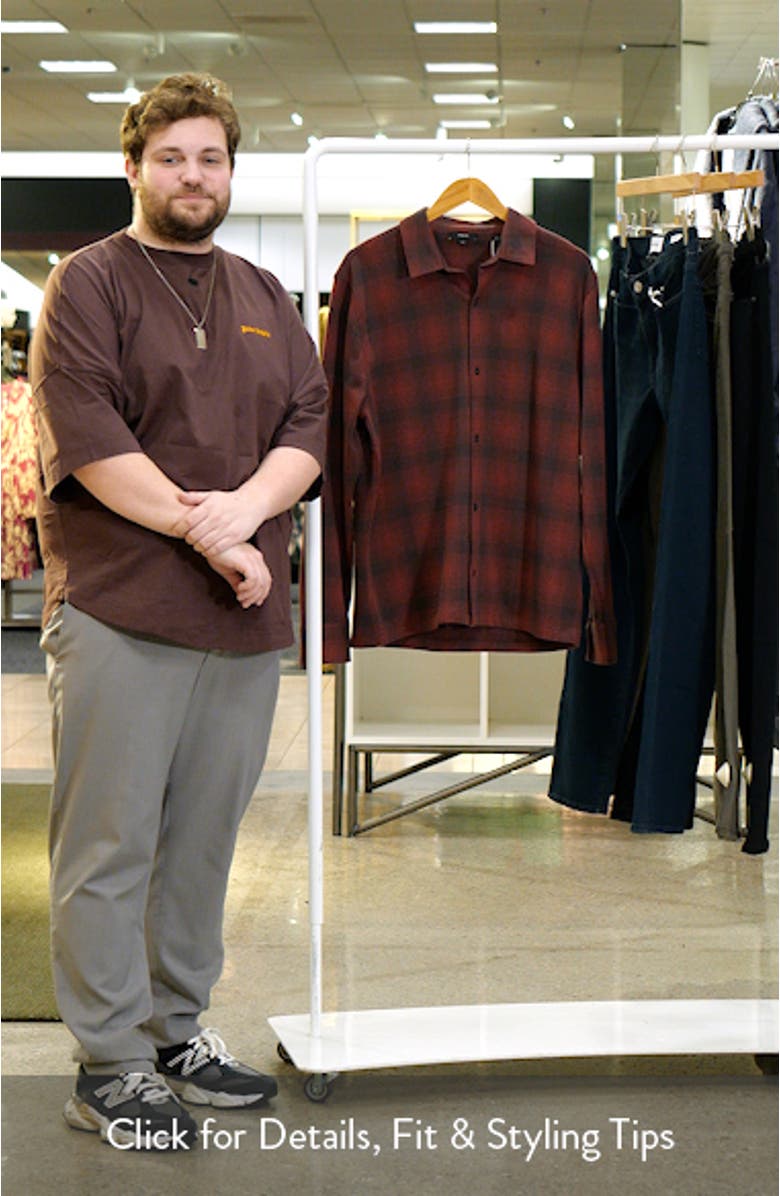 Ombré Plaid Button-Up Shirt, sales video thumbnail